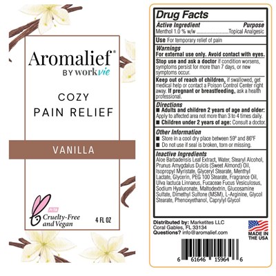 Aromalief Vanilla FDA Labels.jpg Aromalief Cozy Vanilla Pain Relief Cream - Aromalief Vanilla FDA Labels